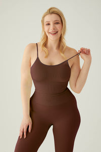 Seamless Cami Bra Brown