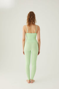 Seamless leggings with wide waistband Pistachio