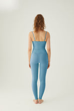 Load image into Gallery viewer, Seamless leggings with wide waistband Blue
